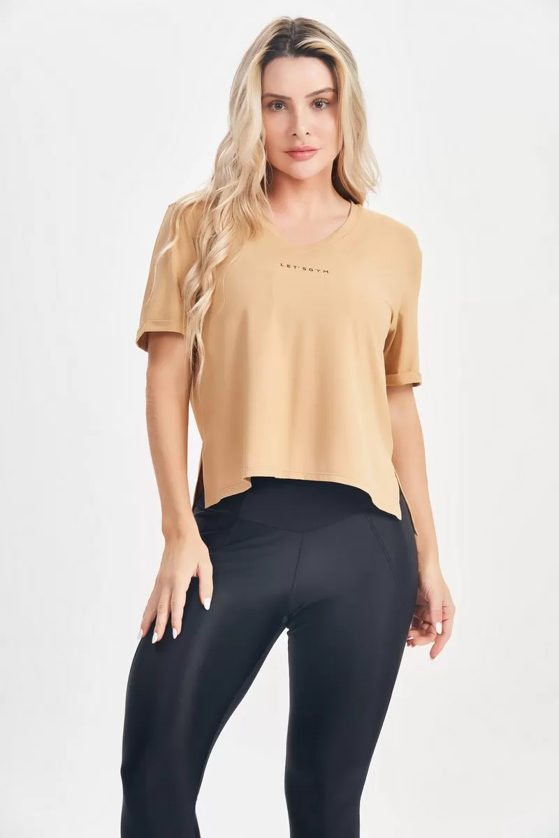 Lets Gym - Fatale Sand T-Shirt - 2655AR Lets Gym - Fatale Sand T-Shirt - 2655AR