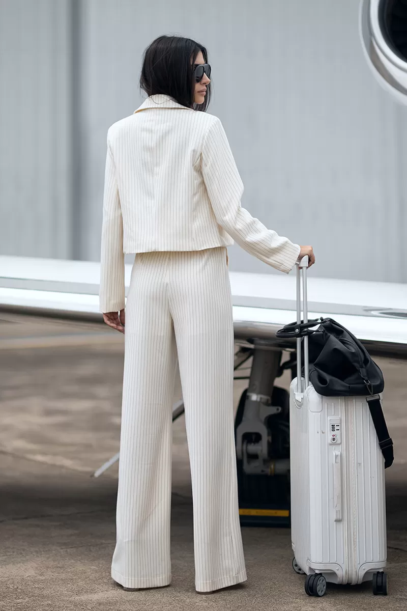 Dot Clothing - Jumpsuit Dot Clothing TQC Pinstripe Off White - 2723OFF Dot Clothing - Jumpsuit Dot Clothing TQC Pinstripe Off White - 2723OFF