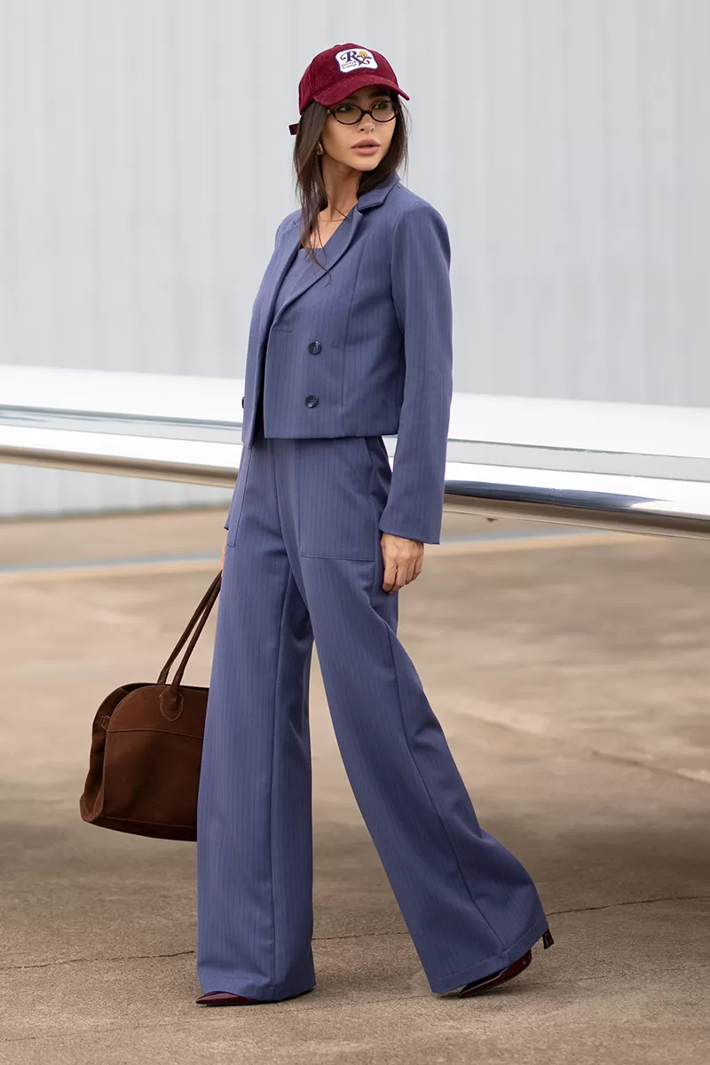Dot Clothing - Jumpsuit Dot Clothing TQC Blue Pinstripe - 2723AZUL Dot Clothing - Jumpsuit Dot Clothing TQC Blue Pinstripe - 2723AZUL