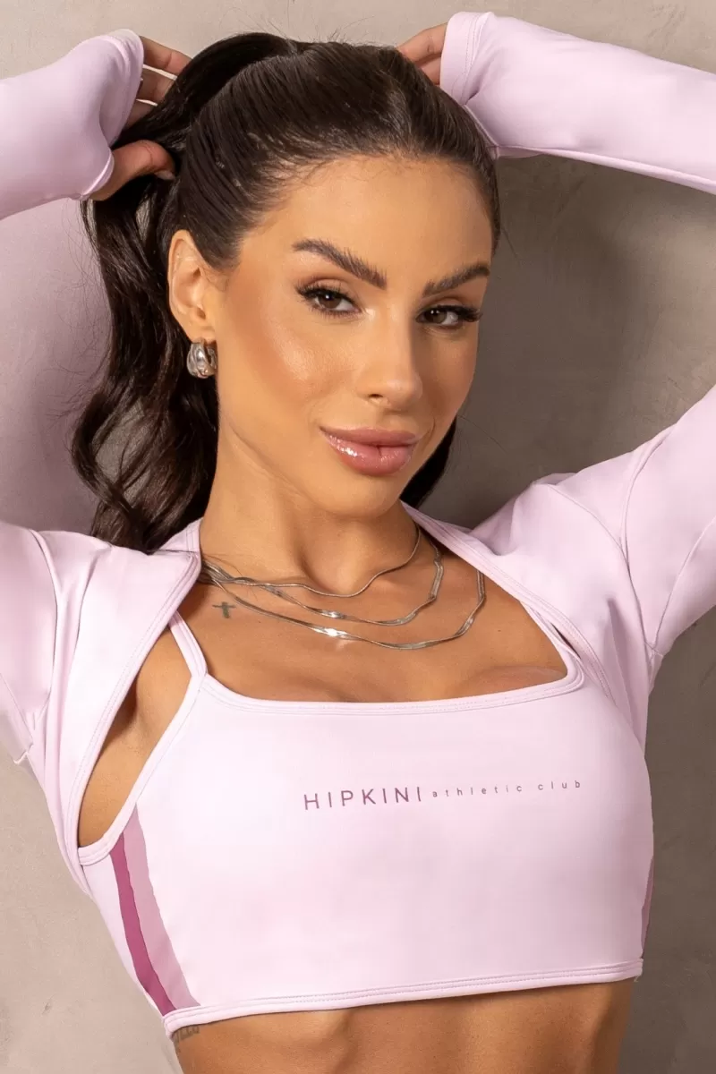 Hipkini - Light Pink Balance Fitness Top with Silk - 33331163