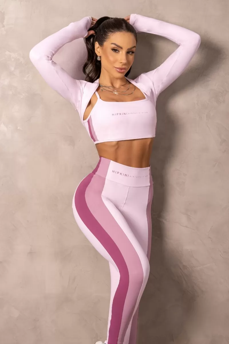 Hipkini - Light Pink Balance Fitness Top with Silk - 33331163
