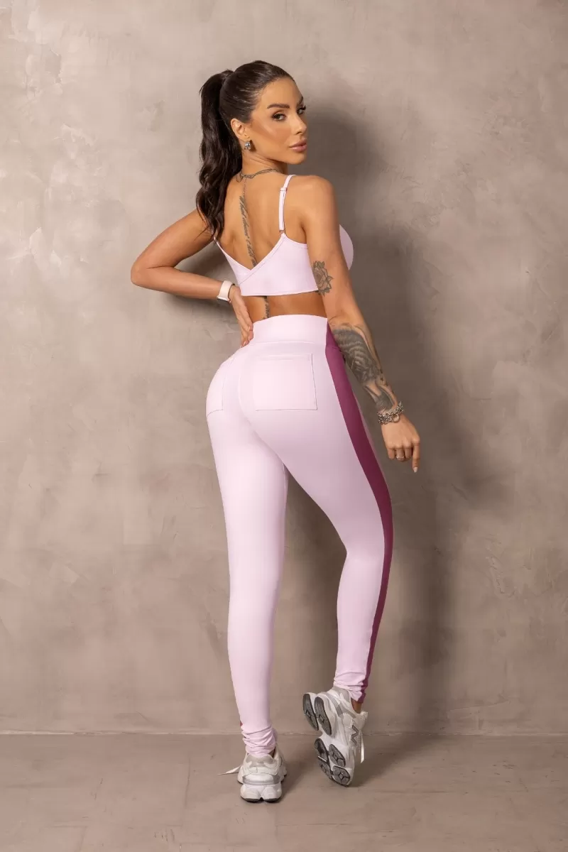 Hipkini - Light Pink Balance Fitness Top with Silk - 33331163