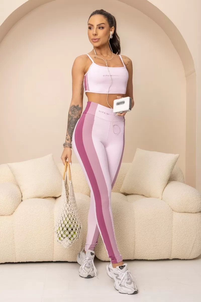 Hipkini - Light Pink Balance Fitness Top with Silk - 33331163