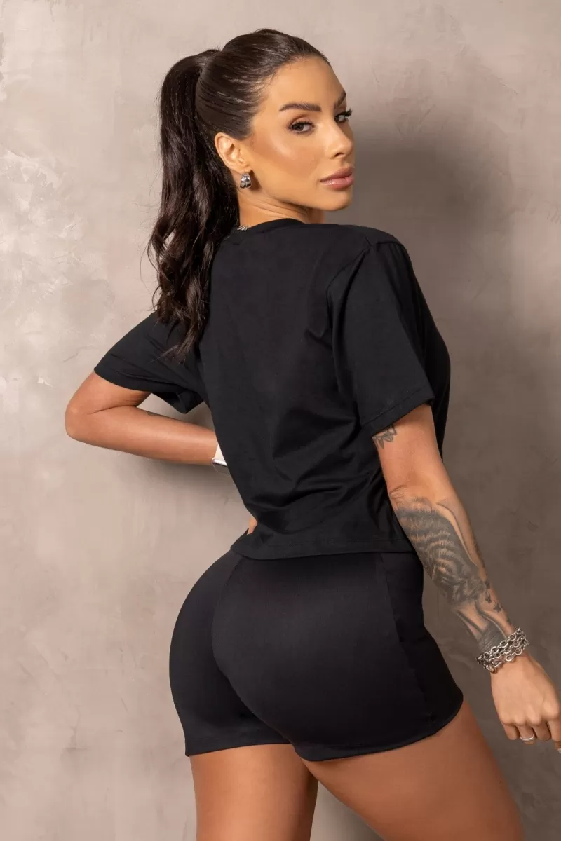 Hipkini - Black Balance Fitness T-Shirt - 33331140 Hipkini - Black Balance Fitness T-Shirt - 33331140