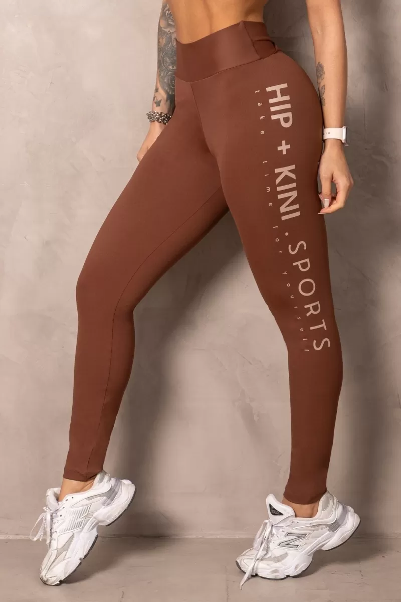 Hipkini - Brown Balance Fitness Leggings with detail on the waistband - 33331148