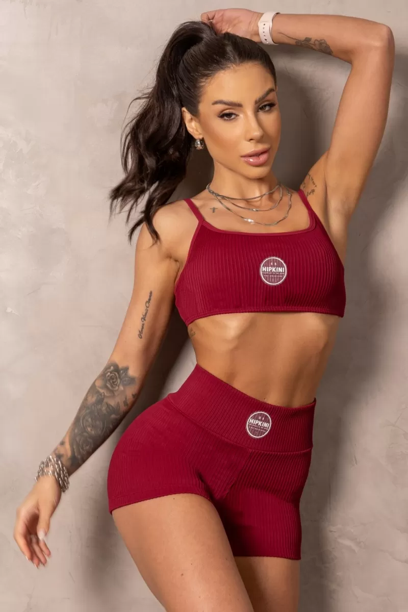 Hipkini - Fitness Balance Wine Shorts - 33331152