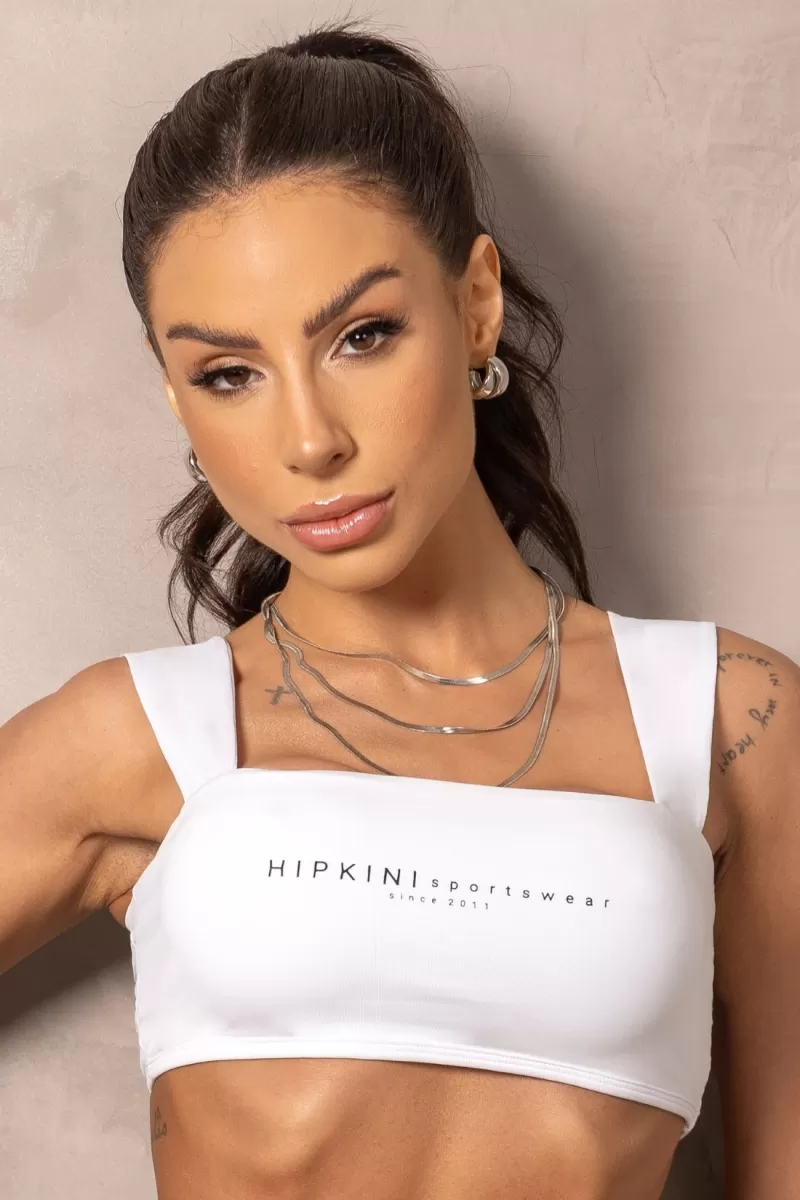 Hipkini - Fitness Balance White Top with Wide Straps - 33331138