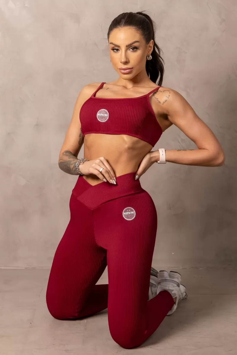 Hipkini - Fitness Balance Wine Leggings with Wrapped Waistband - 33331151 Hipkini - Fitness Balance Wine Leggings with Wrapped Waistband - 33331151