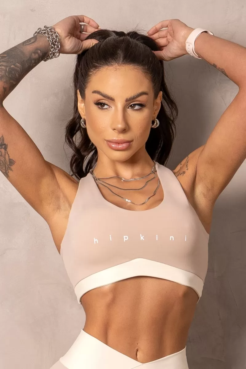 Hipkini - Fitness Balance Beige Leggings with Crossover Waistband - 33331157 Hipkini - Fitness Balance Beige Leggings with Crossover Waistband - 33331157