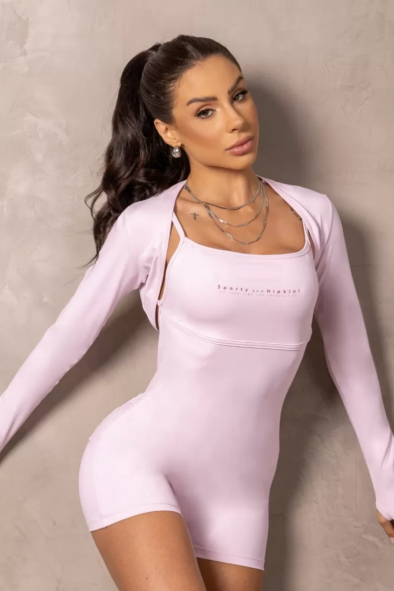 Hipkini - Light Pink Balance Fitness Romper with Pockets - 33331166