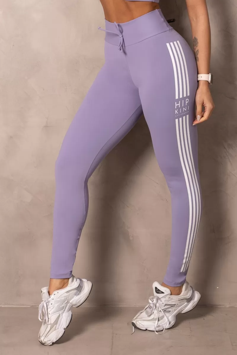Hipkini - Fitness Balance Lilac Legging with Side Stripes - 33331168