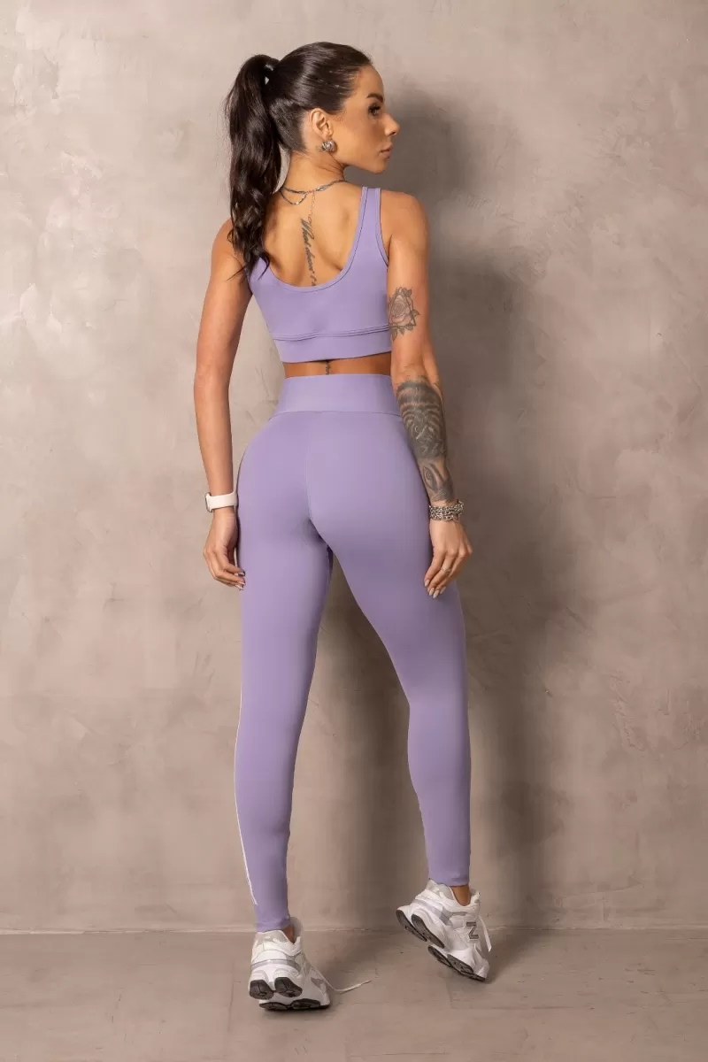 Hipkini - Fitness Balance Lilac Legging with Side Stripes - 33331168 Hipkini - Fitness Balance Lilac Legging with Side Stripes - 33331168
