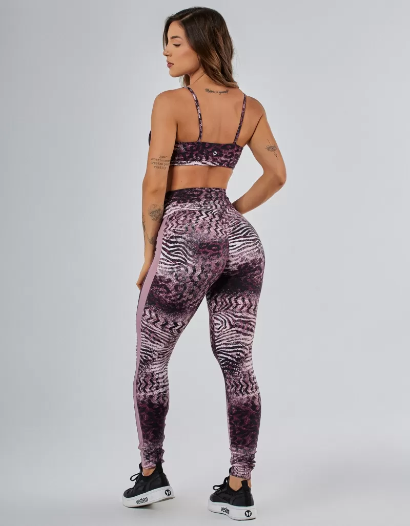 Vestem - Jú Wild Animal Invisible Legging in Black and Satin - FS1572.PE.E1365