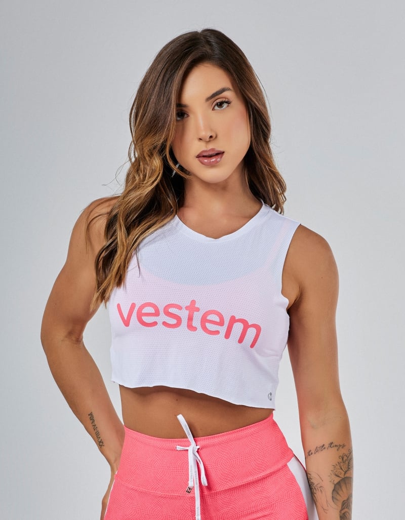 Vestem - Tank Shirt Dry Fit Strong White - REG843.PE.C0001 Vestem - Tank Shirt Dry Fit Strong White - REG843.PE.C0001