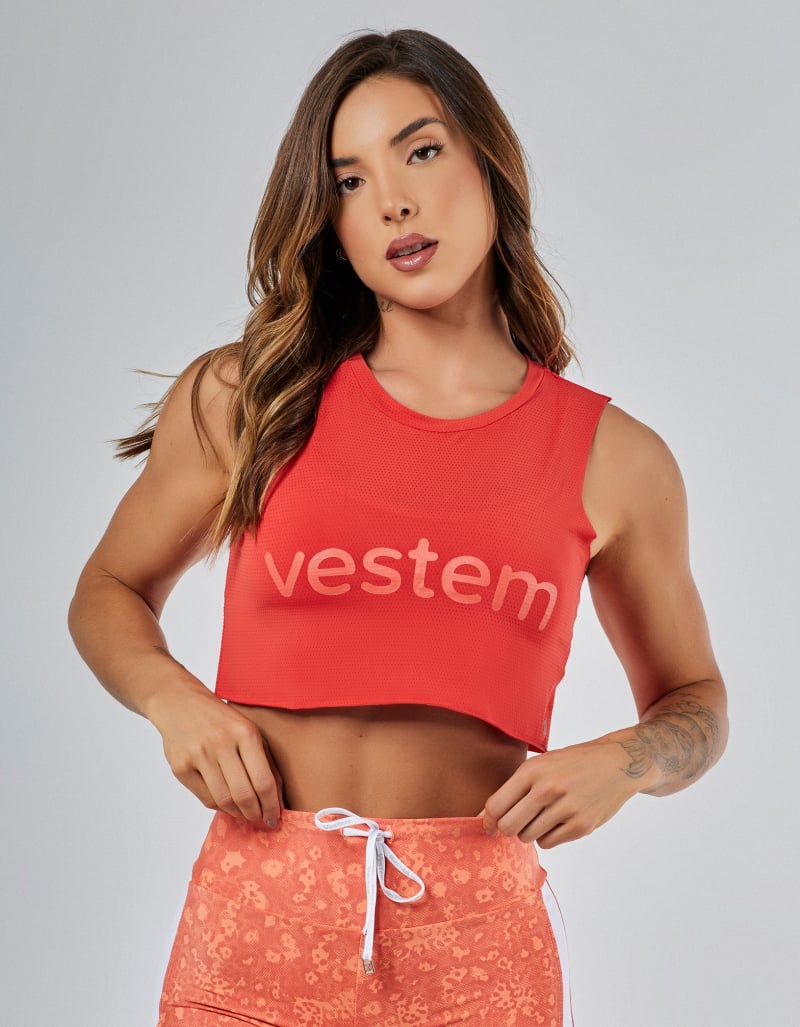 Vestem - Tank Shirt Dry Fit Strong Red Tomato - REG843.PE.C0441 Vestem - Tank Shirt Dry Fit Strong Red Tomato - REG843.PE.C0441