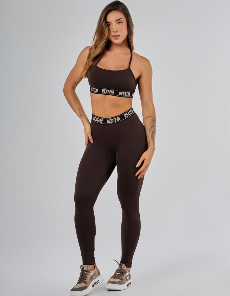 Vestem - Legging Zirconia Brown Coffee Legging - FS1257.PE.C0601 Vestem - Legging Zirconia Brown Coffee Legging - FS1257.PE.C0601