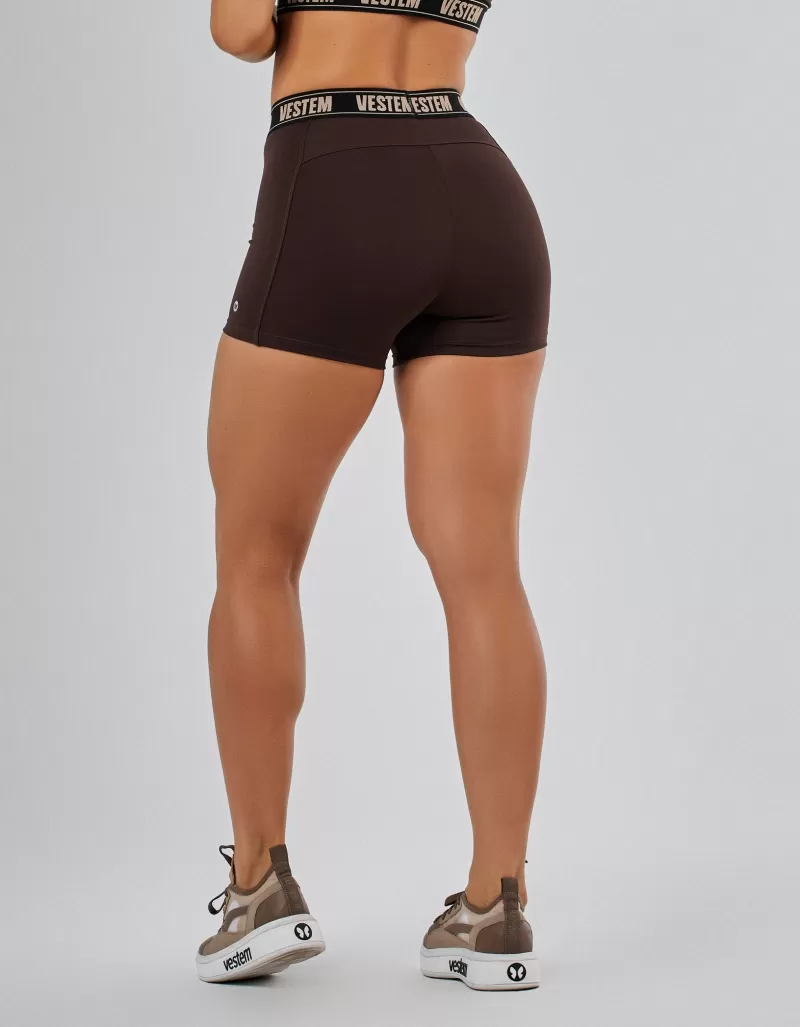 Vestem - Coffee Brown Zirconia Shorts - SH491.PE.C0601