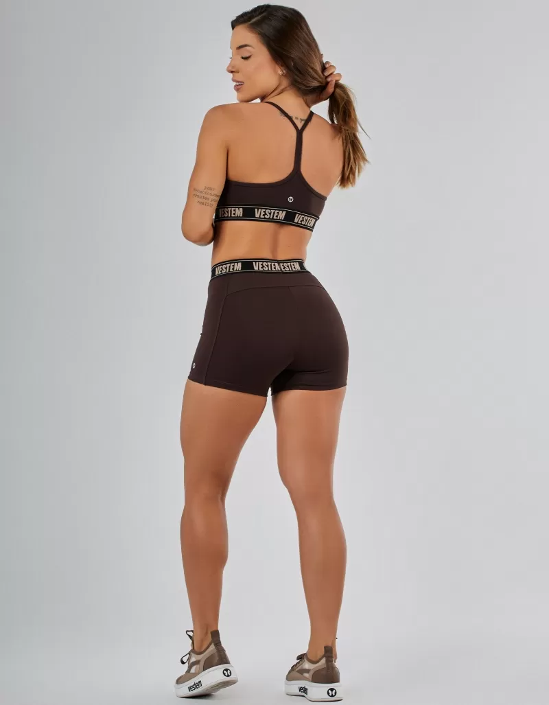 Vestem - Coffee Brown Zirconia Shorts - SH491.PE.C0601