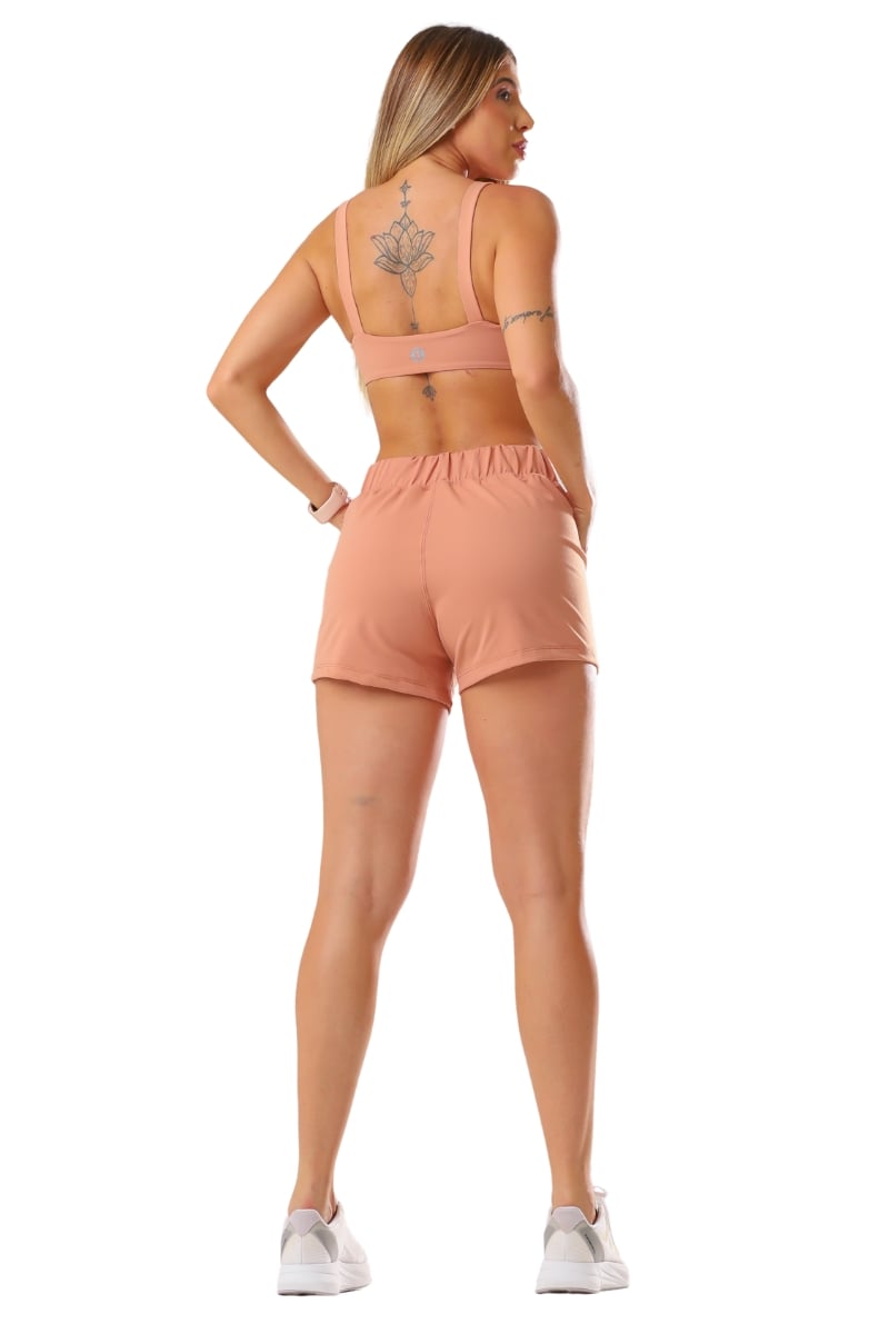 Garotafit - Caramel Sloopy Shorts - SH548OC Garotafit - Caramel Sloopy Shorts - SH548OC