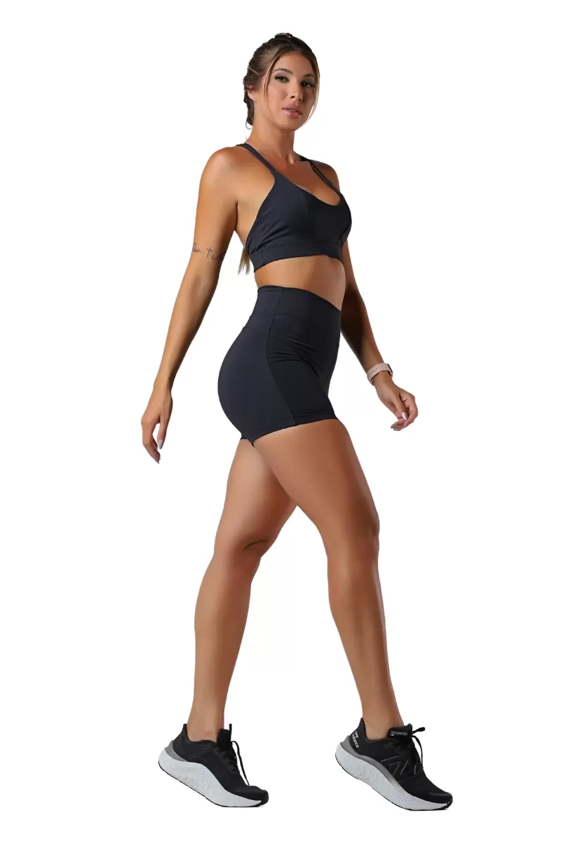Garotafit - Black Spoony Shorts Set - SCJ138A