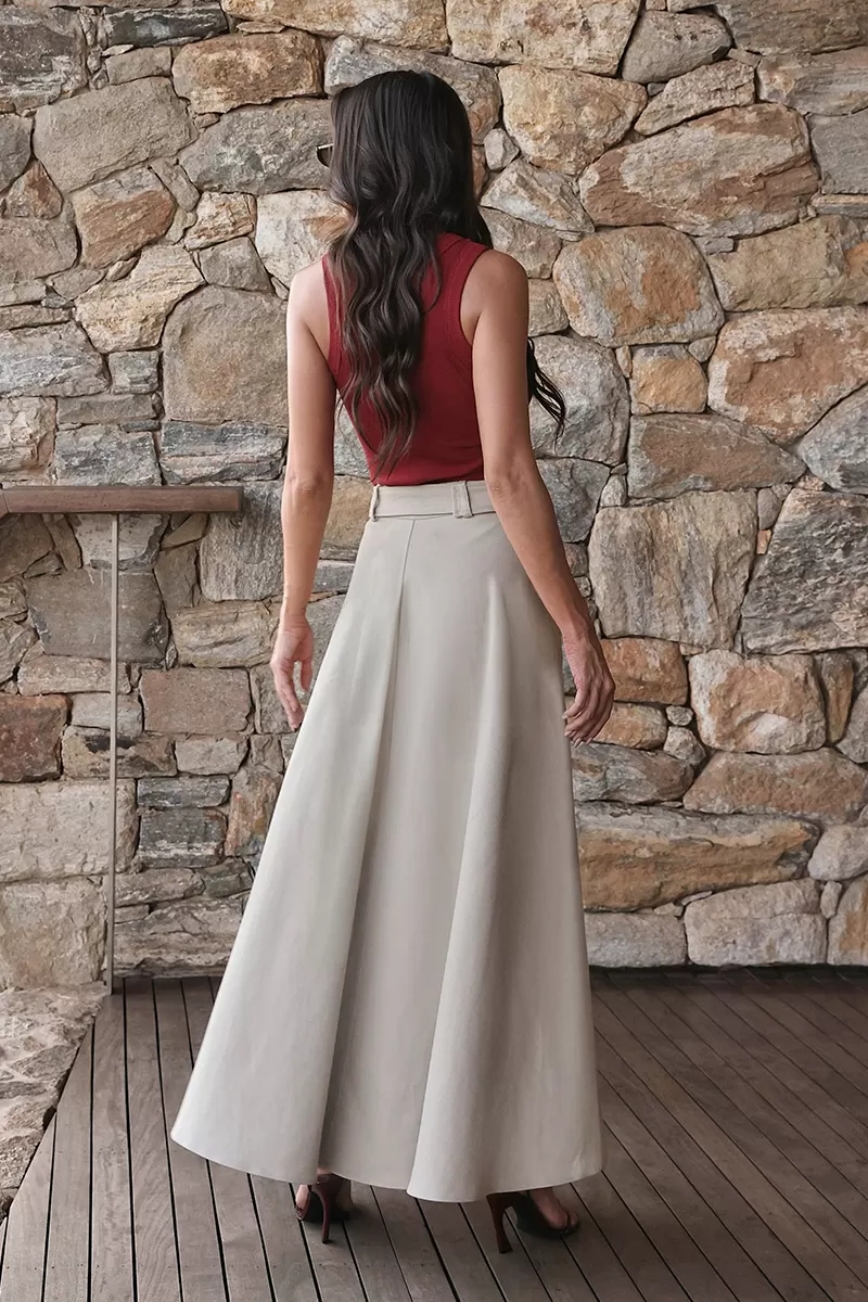 Dot Clothing - Long Skirt Dot Clothing Twill Khaki - 2744CAQUI Dot Clothing - Long Skirt Dot Clothing Twill Khaki - 2744CAQUI