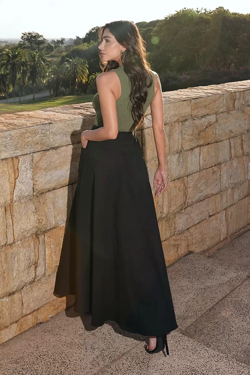 Dot Clothing - Long Skirt Dot Clothing Twill Black - 2744PRETO Dot Clothing - Long Skirt Dot Clothing Twill Black - 2744PRETO