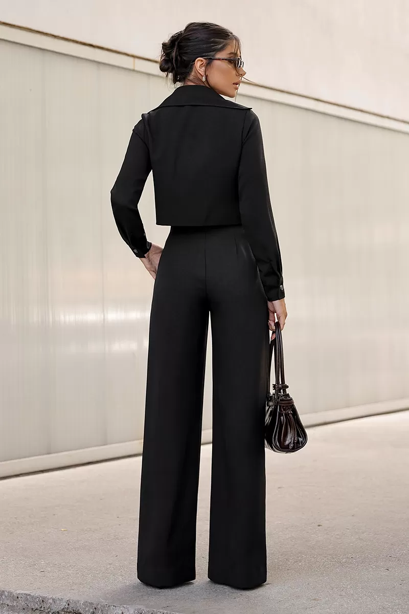 Dot Clothing - Set Dot Clothing Pants Shirt Zipper Black - 2755PRETO Dot Clothing - Set Dot Clothing Pants Shirt Zipper Black - 2755PRETO