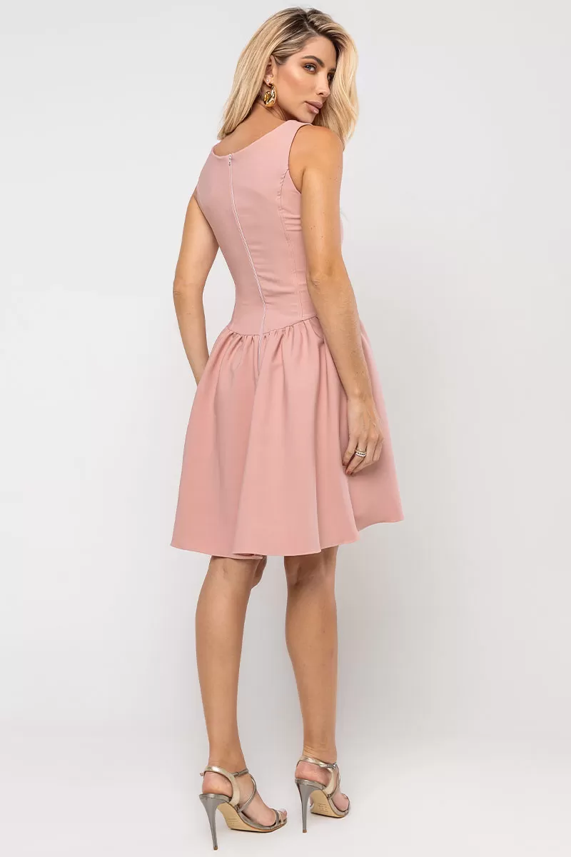 Miss Misses - Filipa Dress with Pleats and Zipper in Pink - 54581031 Miss Misses - Filipa Dress with Pleats and Zipper in Pink - 54581031