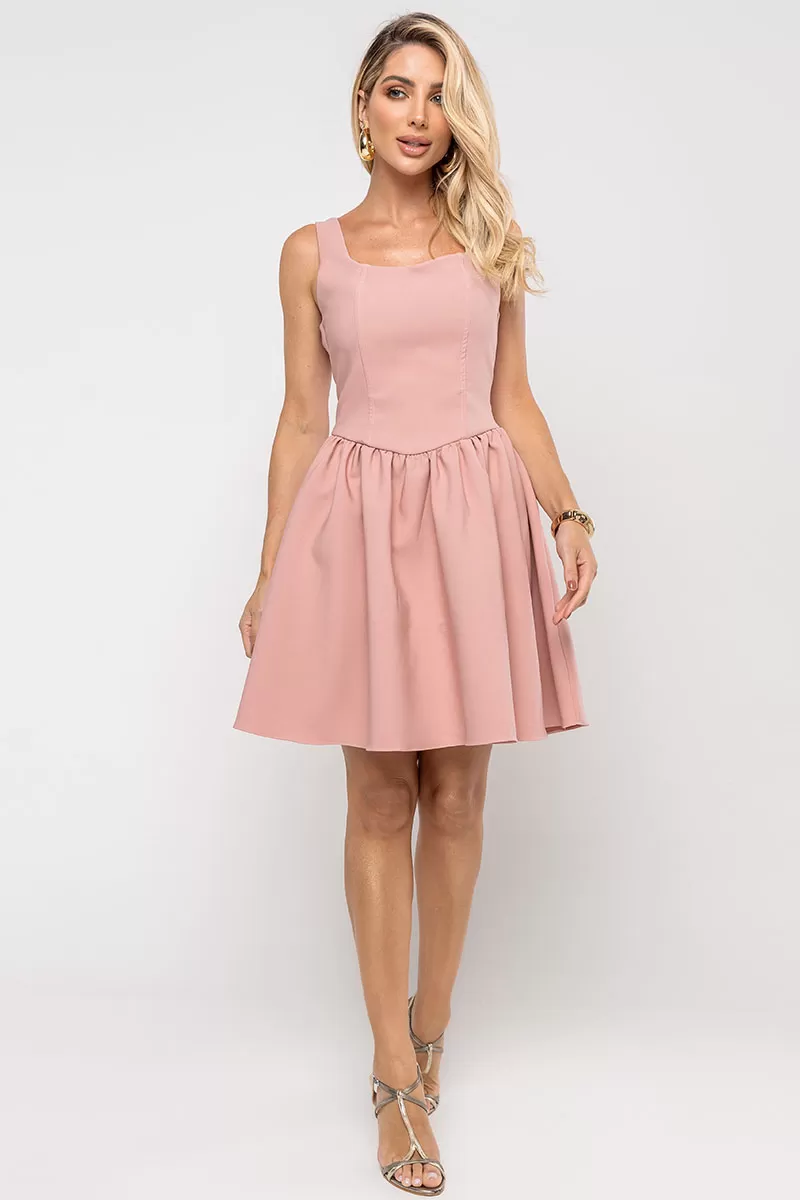 Miss Misses - Filipa Dress with Pleats and Zipper in Pink - 54581031 Miss Misses - Filipa Dress with Pleats and Zipper in Pink - 54581031