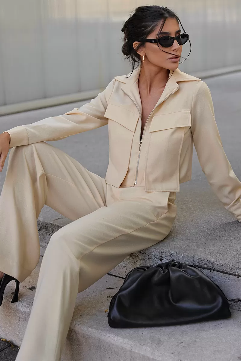 Dot Clothing - Set Dot Clothing Pantalona Shirt Zipper Butter - 2755OFF Dot Clothing - Set Dot Clothing Pantalona Shirt Zipper Butter - 2755OFF