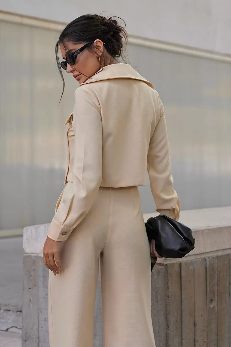 Dot Clothing - Set Dot Clothing Pantalona Shirt Zipper Butter - 2755OFF Dot Clothing - Set Dot Clothing Pantalona Shirt Zipper Butter - 2755OFF