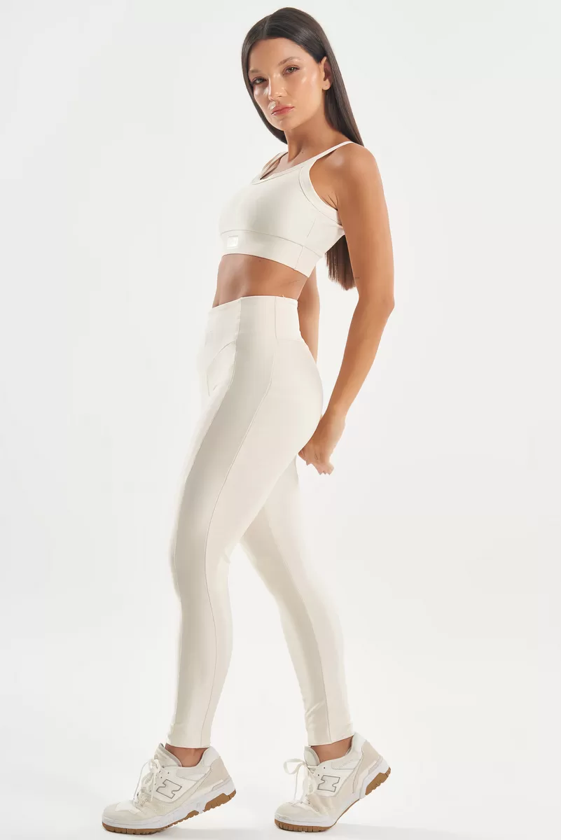 Lets Gym - Bright Off White Leggings - 2142BOFW Lets Gym - Bright Off White Leggings - 2142BOFW