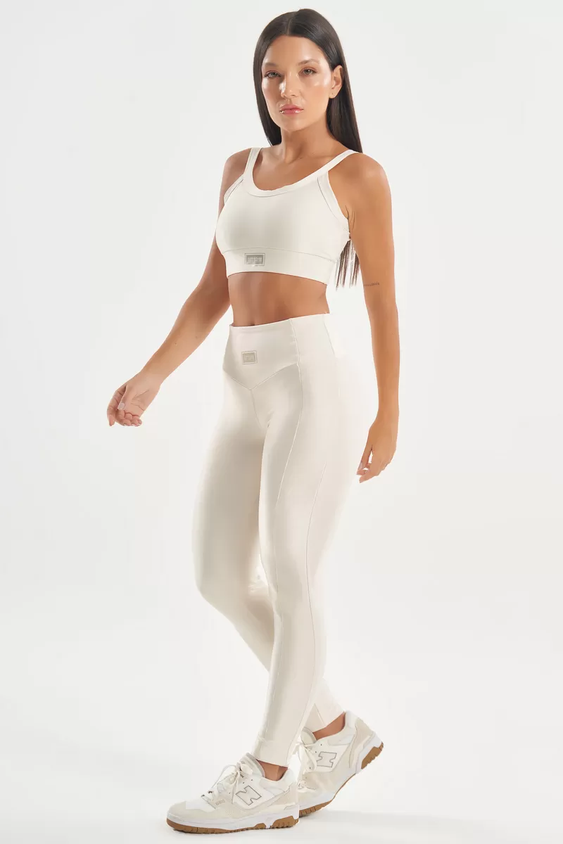 Lets Gym - Bright Off White Leggings - 2142BOFW Lets Gym - Bright Off White Leggings - 2142BOFW