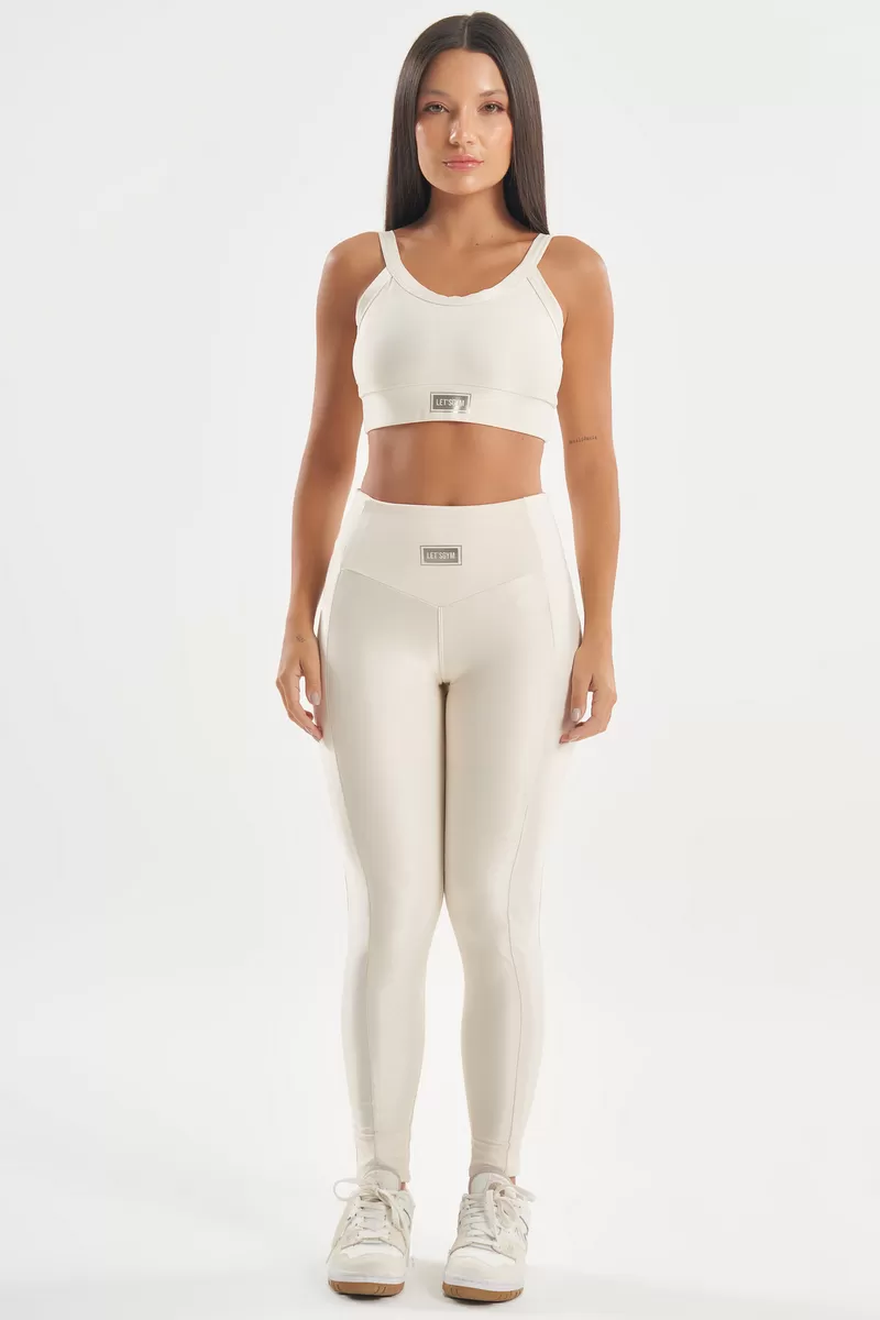 Lets Gym - Bright Off White Leggings - 2142BOFW Lets Gym - Bright Off White Leggings - 2142BOFW