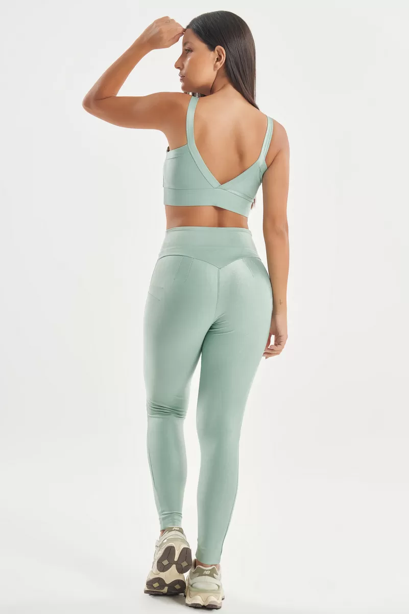 Lets Gym - Vintage Green Bright Leggings - 2142BVDV Lets Gym - Vintage Green Bright Leggings - 2142BVDV