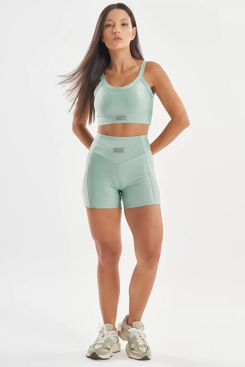 Lets Gym - Vintage Green Bright Shorts - 2143BVDV