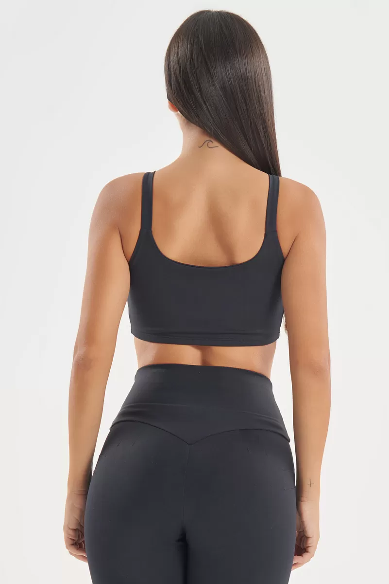 Lets Gym - Basic Colors Black Top - 2720PT