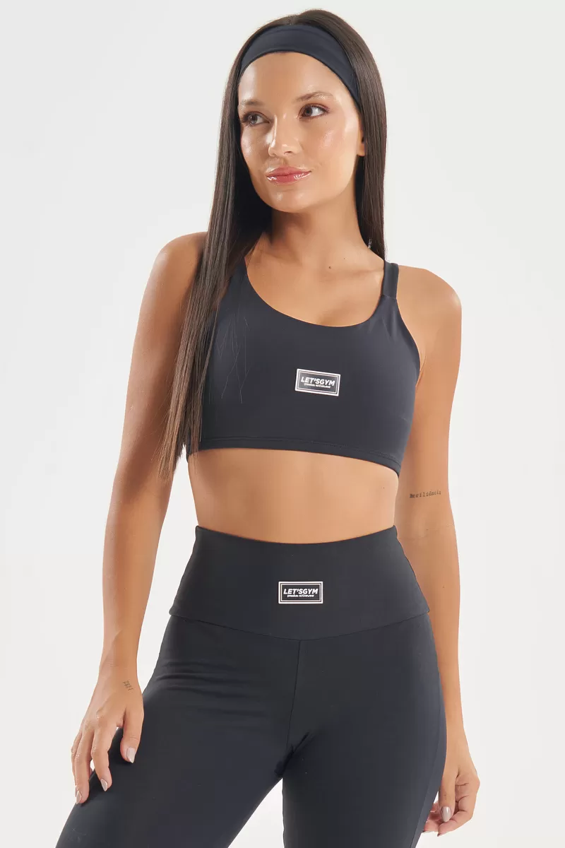 Lets Gym - Basic Colors Black Top - 2720PT