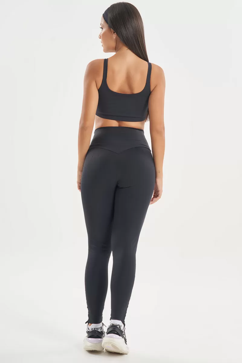 Lets Gym - Basic Colors Black Leggings - 2721PT