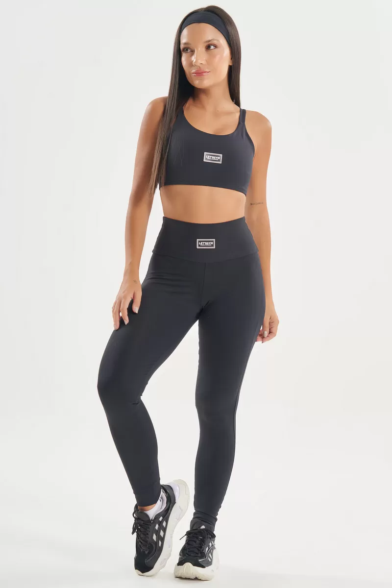 Lets Gym - Basic Colors Black Leggings - 2721PT
