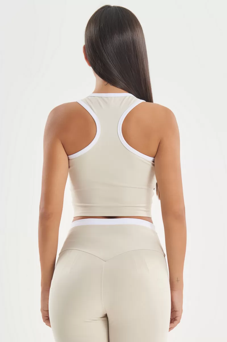 Lets Gym - Cropped Gtankful Off White - 2724OFW Lets Gym - Cropped Gtankful Off White - 2724OFW