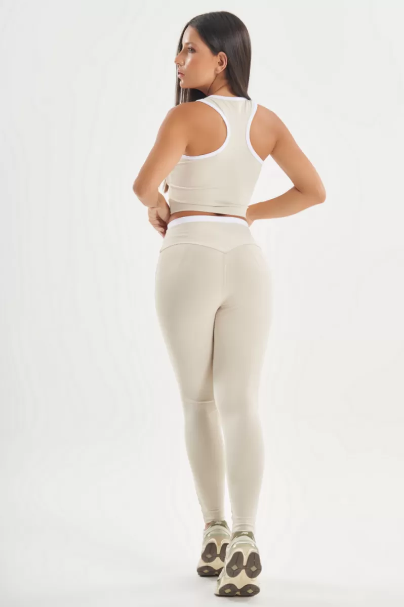 Lets Gym - Cropped Gtankful Off White - 2724OFW Lets Gym - Cropped Gtankful Off White - 2724OFW