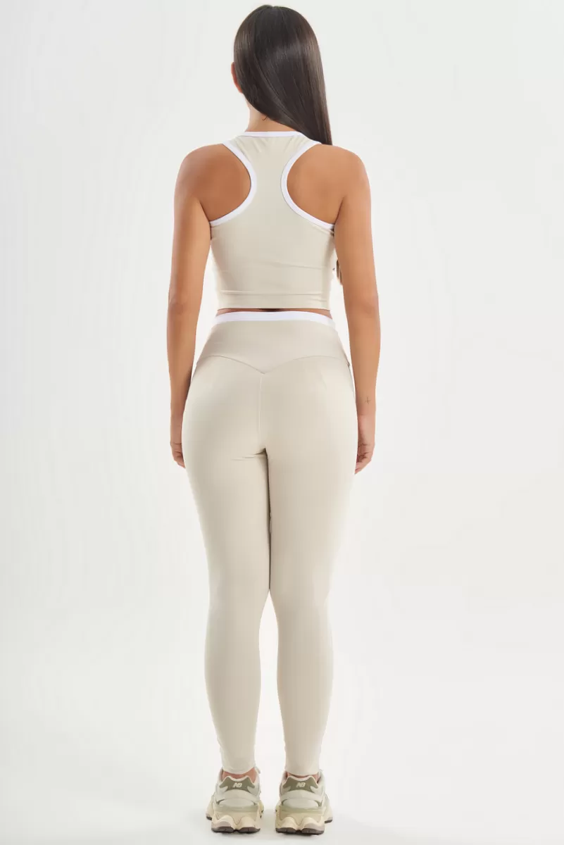 Lets Gym - Gtankful Off White Leggings - 2725OFW Lets Gym - Gtankful Off White Leggings - 2725OFW