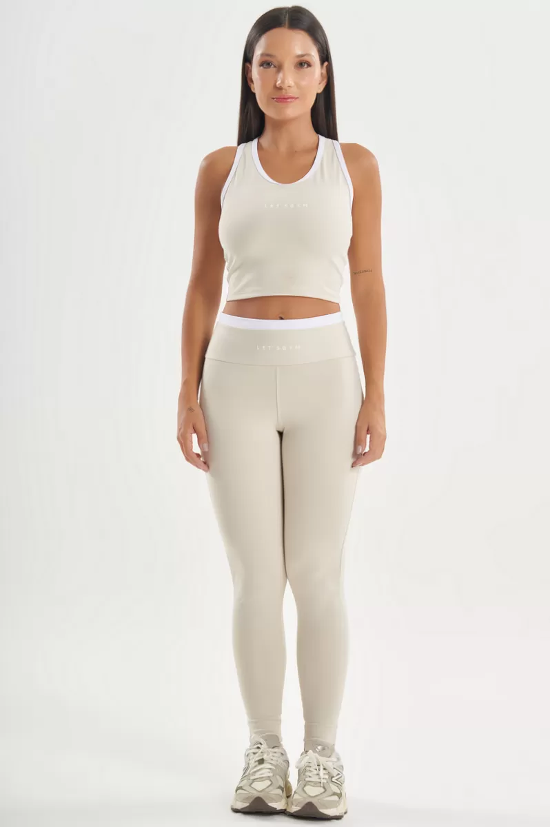 Lets Gym - Gtankful Off White Leggings - 2725OFW Lets Gym - Gtankful Off White Leggings - 2725OFW