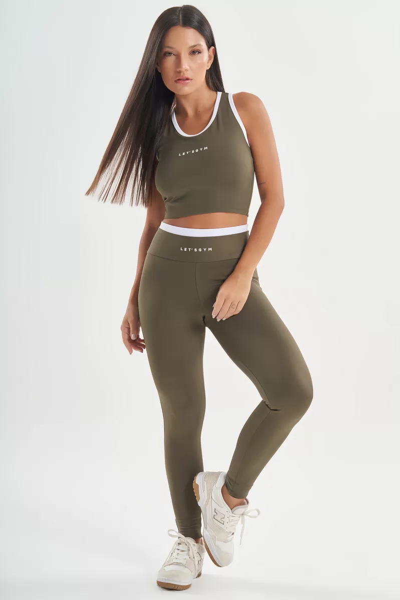 Lets Gym - Military Green Gtankful Leggings - 2725VDM Lets Gym - Military Green Gtankful Leggings - 2725VDM