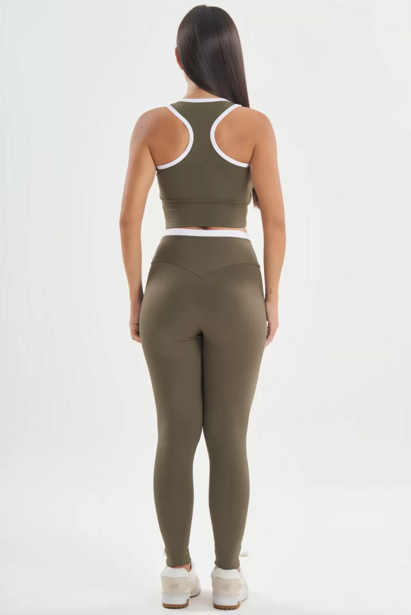 Lets Gym - Military Green Gtankful Leggings - 2725VDM Lets Gym - Military Green Gtankful Leggings - 2725VDM