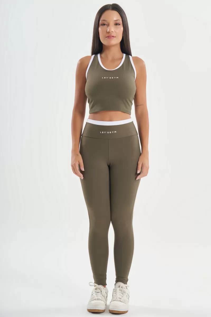Lets Gym - Military Green Gtankful Leggings - 2725VDM Lets Gym - Military Green Gtankful Leggings - 2725VDM