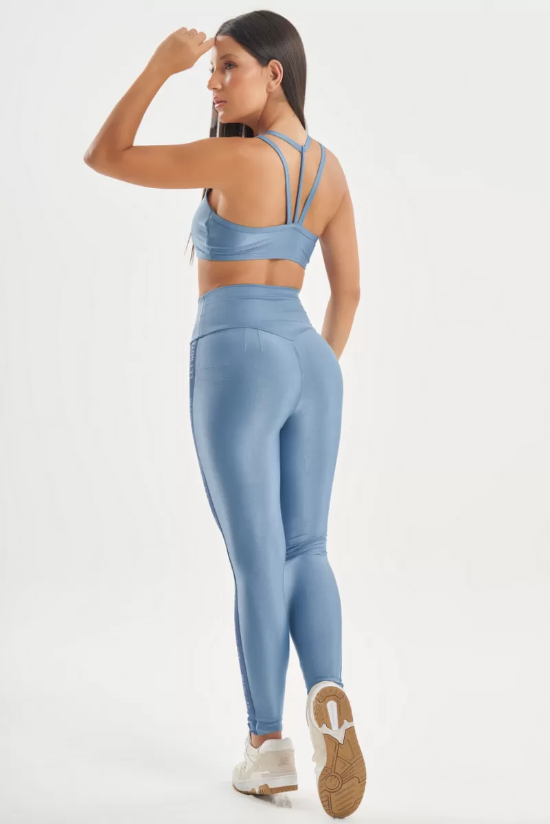 Lets Gym - Vintage Blue Shades Leggings - 2731AZV Lets Gym - Vintage Blue Shades Leggings - 2731AZV