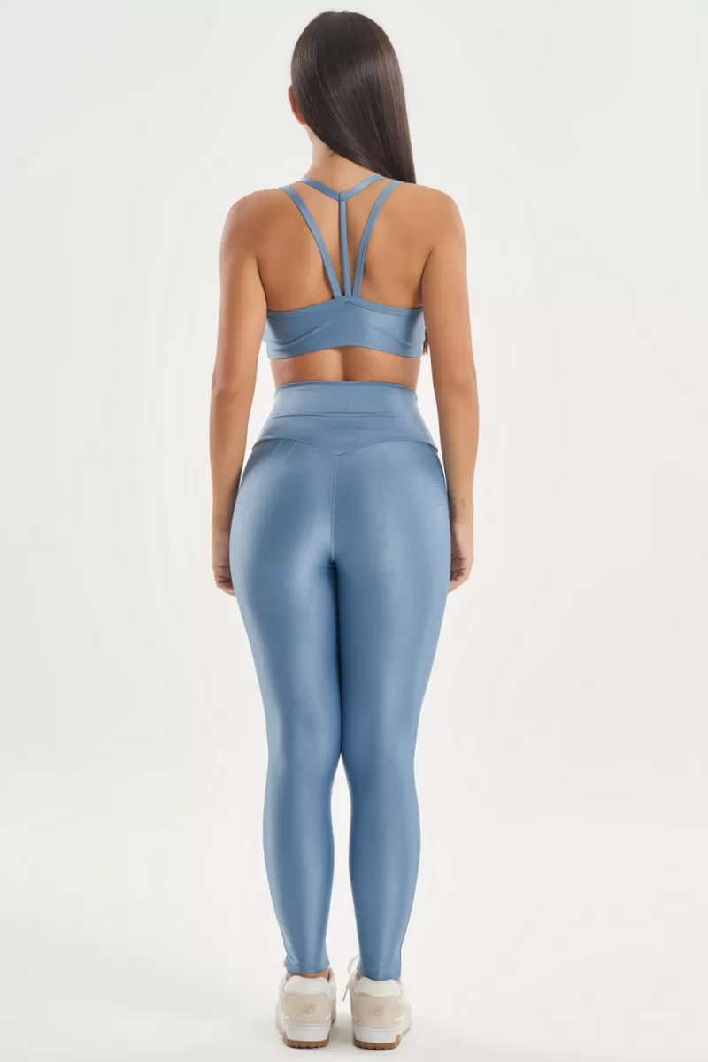 Lets Gym - Vintage Blue Shades Leggings - 2731AZV Lets Gym - Vintage Blue Shades Leggings - 2731AZV