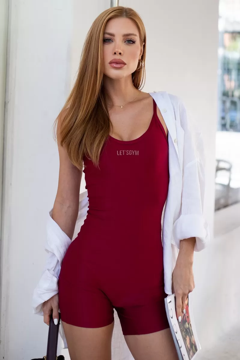 Lets Gym - Marsala Shades Romper - 2732MS